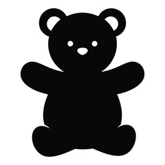 Fototapeta premium Cute teddy bear silhouette for children room decoration and backgrounds