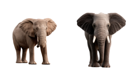Majestic Elephants: Capturing the essence of the elephant, the image showcases two of these colossal creatures in all their splendor. With their imposing size, wrinkled hide, and expressive eyes.