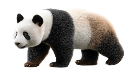 Fototapeta premium Majestic Panda Strolling: A captivating image showcasing the iconic giant panda, an emblem of serenity and natural beauty, gracefully walking.