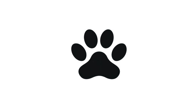 Paw Print Silhouette: A simple yet impactful paw print silhouette against a neutral backdrop, conveying a sense of companionship and animal-related themes.