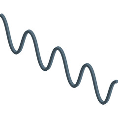 Abstract Dark Blue Waveform Graph on White Background Represents Data Fluctuation and Trend Analysis