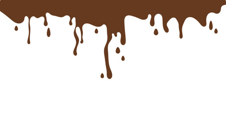 Chocolate melt. chocolate drops fluid background. chocolate liquid background. abstract chocolate background.	