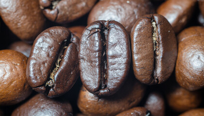 Texture of coffee beans