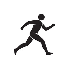 Vector art of silhouette of a person running