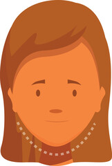 Illustration of a female patient having a double chin reduction surgery with dotted lines showing the area of intervention