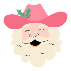 Santa claus clipart. Coquette cottage core festive icons.