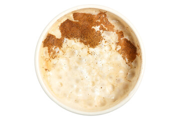 top view of freddo cappuccino coffee