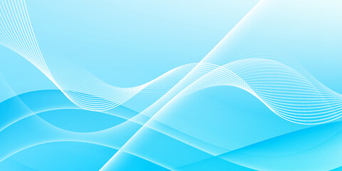 Sky Blue Gradient Vector Background. Abstract Light Blue Gradation Background. Soft Gradient Texture Banner Template. Modern Luxury Backdrop. Curve Layout Concept.