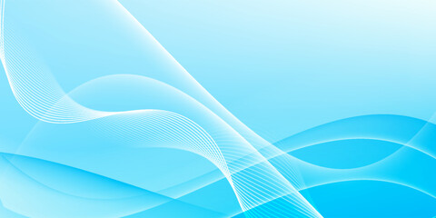 Sky Blue Gradient Vector Background. Abstract Light Blue Gradation Background. Soft Gradient Texture Banner Template. Modern Luxury Backdrop. Curve Layout Concept.