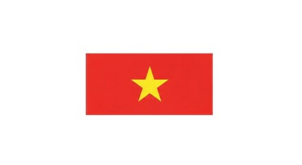 Vibrant depiction of the Vietnamese flag displaying national identity and heritage symbol