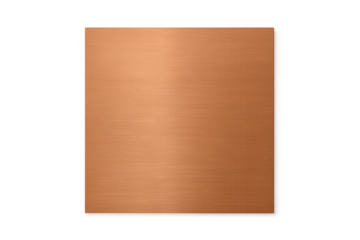Brushed copper metal texture square plate background
