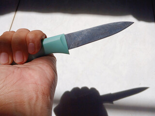 knife in hand