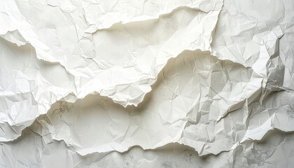 White Crumpled Paper Texture Minimal Fold