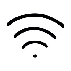 Hand drawn free wifi spot zone sign Public wi-fi area sign Wireless internet clipart in doodle style Single element for print, web, design, decor 3G, 4G, 5G, 6G, IoT