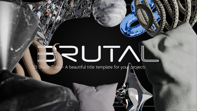 Brutal 3D Shape Titles