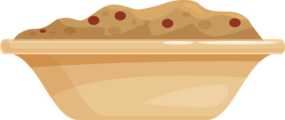 Pet food bowl full of dry kibble and training treats, offering a balanced and rewarding meal for dogs or cats