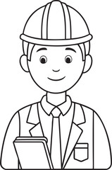 Vector illustration of a construction worker