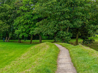 Scenic walking path through greenery in Fredericia