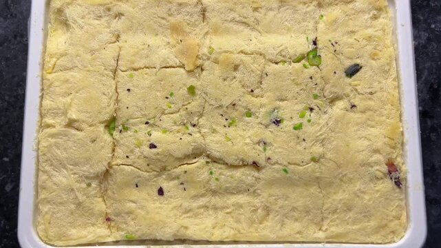 Sohan Papdi Indian Sweet Close-Up | Traditional Mithai Dessert with Flaky Texture and Rich Taste