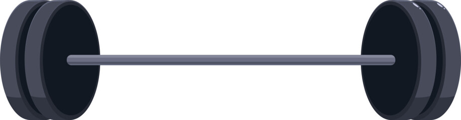 Barbell with weights representing strength training, bodybuilding, and gym workouts