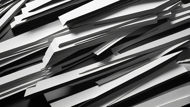 Black And White Paper Texture Wallpiece For Gallery
