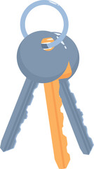 Keys hanging from a metal ring represent security, access, and ownership, essential for homes, vehicles, and safety deposit boxes