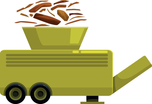 Wood chipper processing wood chips, efficient garden waste recycling and composting solution