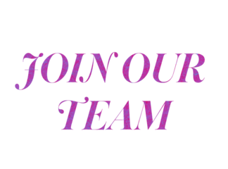 Pink glitter typography text join our team isolated on transparent background