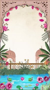 Wedding Invitation Indian Blank Background Video