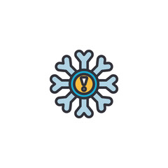 Stylized vector icon showing virus-like particles used for health risk weather alerts, suitable for pollution warnings, environmental conditions, hazard forecasting, and climate-related notifications.