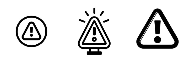 A caution sign featuring an exclamation mark icon, presented in a flat style, symbolizes error in a modern illustration set against an isolated background, representing a business concept