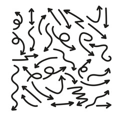 Hand drawn arrow collection for creative project