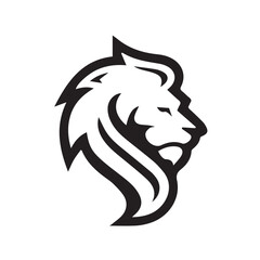 Lion Head Silhouette Vector