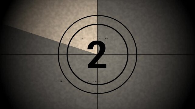 Classic film countdown timer 5 sec with switch on/off effect, ideal for cinematic intros, retro movies, and video editing projects.