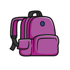 Stylish pink backpack with multiple compartments perfect for school travel or everyday use against a showcasing modern design and practicality