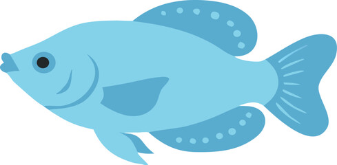 a blue fish with white spots