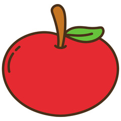 red apple vector illustration