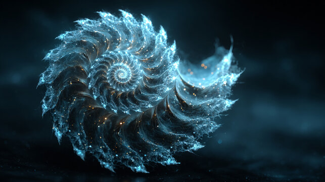 abstract blue glowing spiral symbolizing focus, energy, and clarity, set against a dark minimalist background for a striking and dynamic visual effect. - Powered by Adobe
