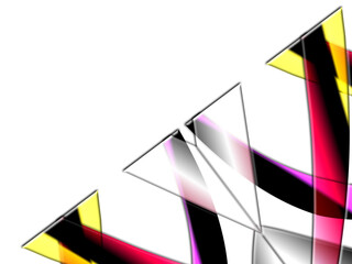 colourful glass style simple and abstract modern line art	