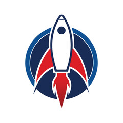 Minimal Rocket Icon Logo Design