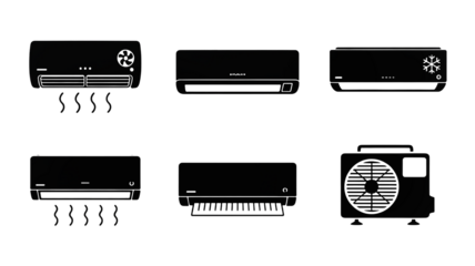 Modern air conditioning units cooling indoor spaces and providing comfort, essential for climate control solutions and home improvement projects