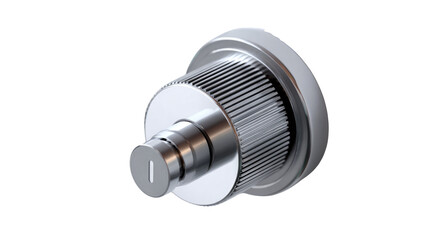 Mechanical Marvel: Close-up of a precision-engineered metallic component, highlighting its intricate design and robust construction.