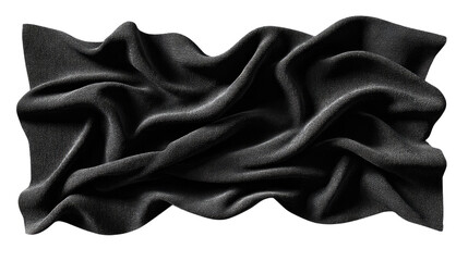 Elegant Drape of Velvet: A dark and alluring piece of velvety fabric flows with graceful folds, adding a touch of elegance and sophistication to any design.