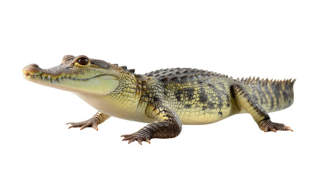 Aquatic Predator: A close-up shot of an intriguing alligator showcases its unique texture, the image captures the essence of this powerful creature. - Powered by Adobe