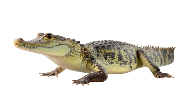 Aquatic Predator: A close-up shot of an intriguing alligator showcases its unique texture, the image captures the essence of this powerful creature.