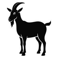 vector silhouette of a goat