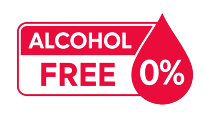 Embrace a Healthier Lifestyle with this Alcohol Free Badge, Enjoy the Taste Without the Alcohol, Zero Percent Alcohol Content for Mindful Consumption