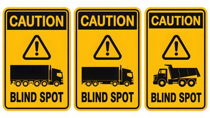 Essential truck blind spot warning signs ensure safety and prevent accidents on busy roads