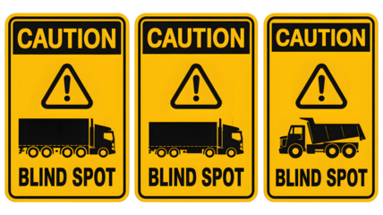 Essential truck blind spot warning signs ensure safety and prevent accidents on busy roads