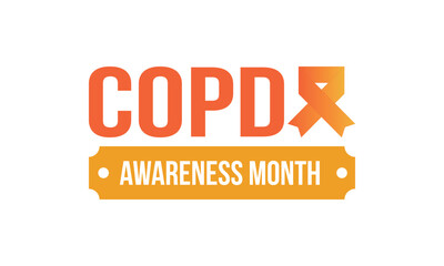 COPD Awareness Month in November. Chronic Obstructive Pulmonary Disease. Celebrated annual in United States. Medical health care and awareness design. Poster, card, banner and background. Vector